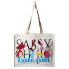 Sassy chhic 380 GSM Heavy Cotton Canvas Shoulder Bag Premium Urban Tote Bag for Women & Men | Hand-Drawn Designer | Eco-Friendly Reusable Office, College & Daily Commute Bag with Magnetic Closure