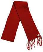NilaMila Red Handknitted Pure Woolen Mufflers Scarf for Winters