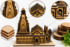 Shri Nageshwar Jyotirlinga Mandir | Handcrafted Wooden Temple Showpiece for Home Decor & Gifting | 6 Inch Miniature Mandir Model of Lord Shiva