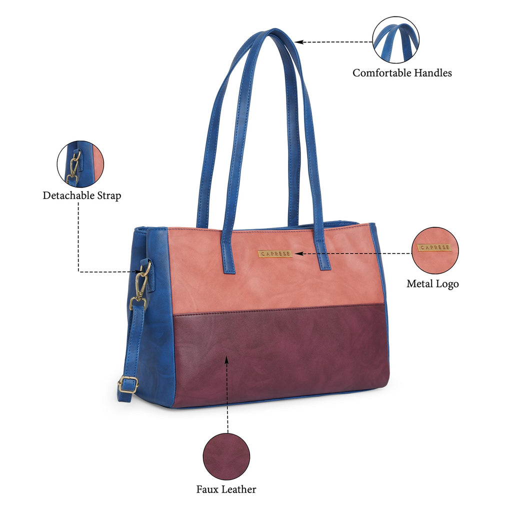 Caprese womens MERIDET T Large RED Tote Bag| L