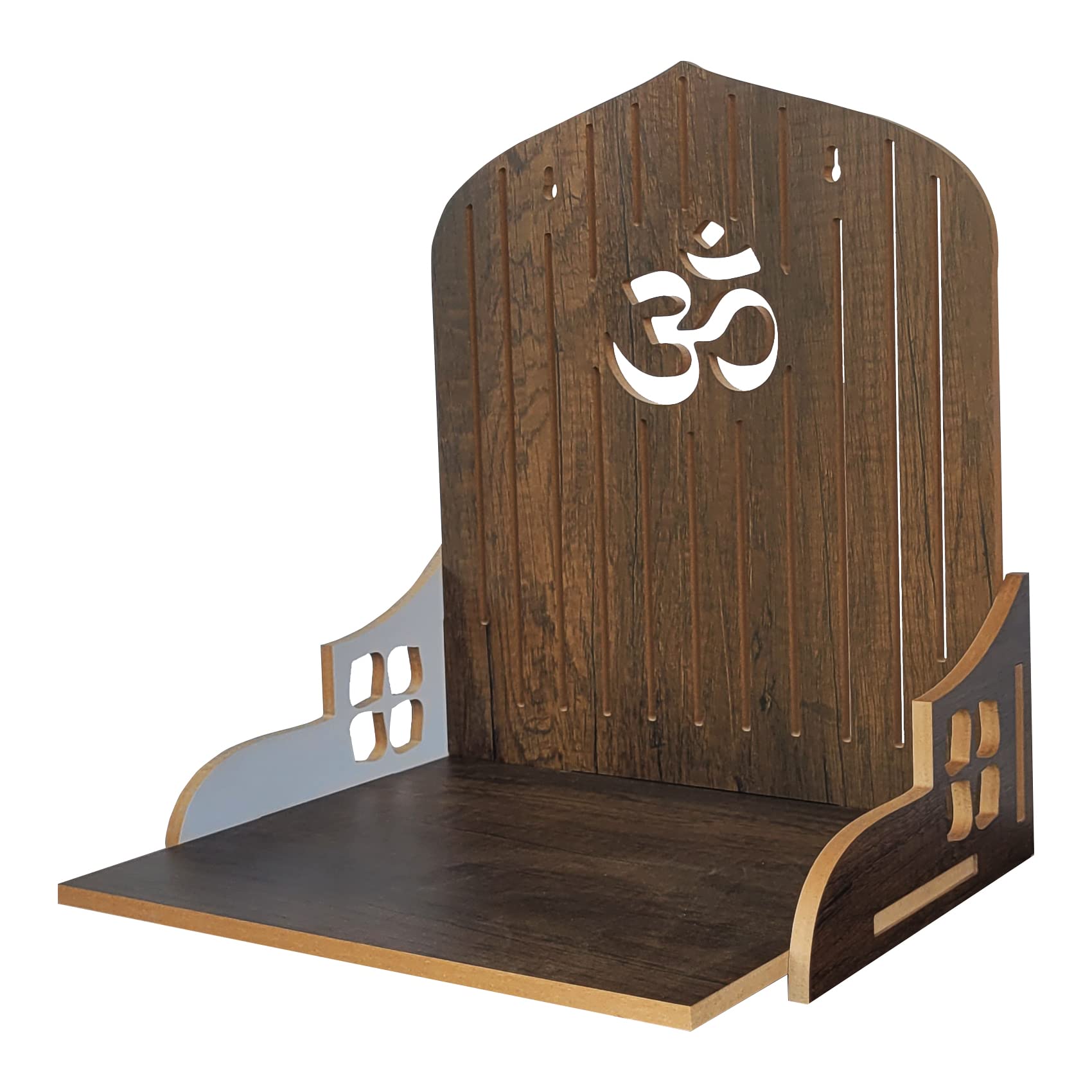 LINGAZ Handmade Beautiful Small Wooden Home and Office Temple/Pooja Mandir/PUJA