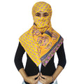 Switchon Rayon Anti Pollution Full face Scarf UV Sun Rays Protection Hijab scarf for women - Free Size (Yellow)