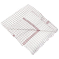 Handicraftworld 100% Cotton Soft Beautiful Blue Check Single Bed Size Skin Friendly Summer Blanket/Khes/Dohar/Top Sheet Set/Chadar (Maroon)-300 TC Kafalo