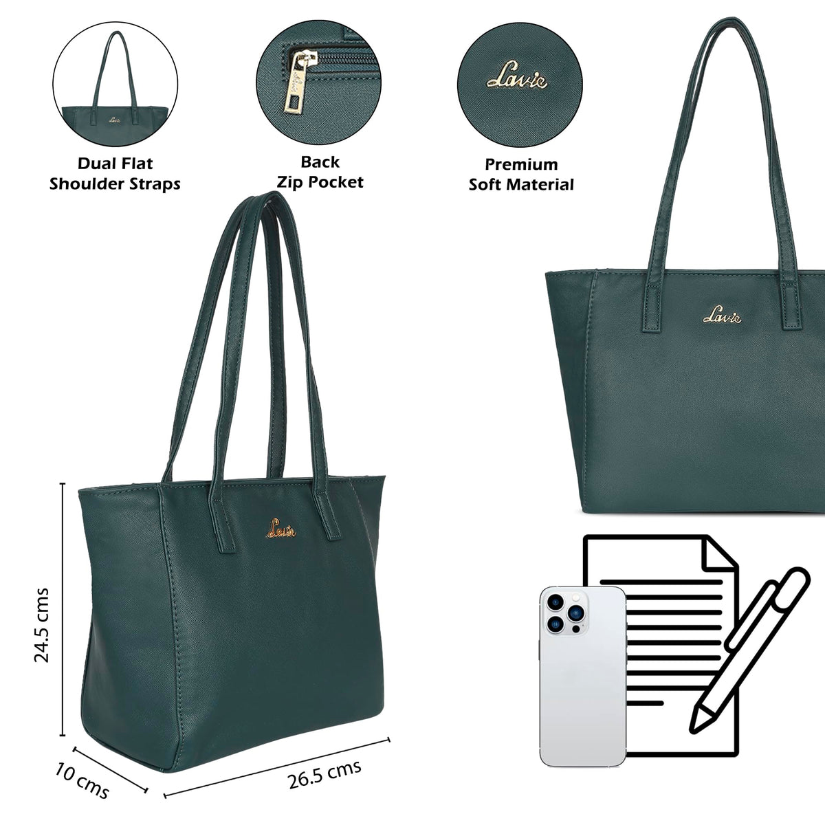 Lavie Betula 1 Women's Tote Bag (Green)(HCES450050M2)