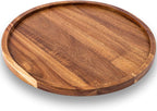 Wood Art Store Tray Home Decor, Round Wood Tray for Coffee Table, Wooden Serving Tray, Decorative Trays for Home Decor
