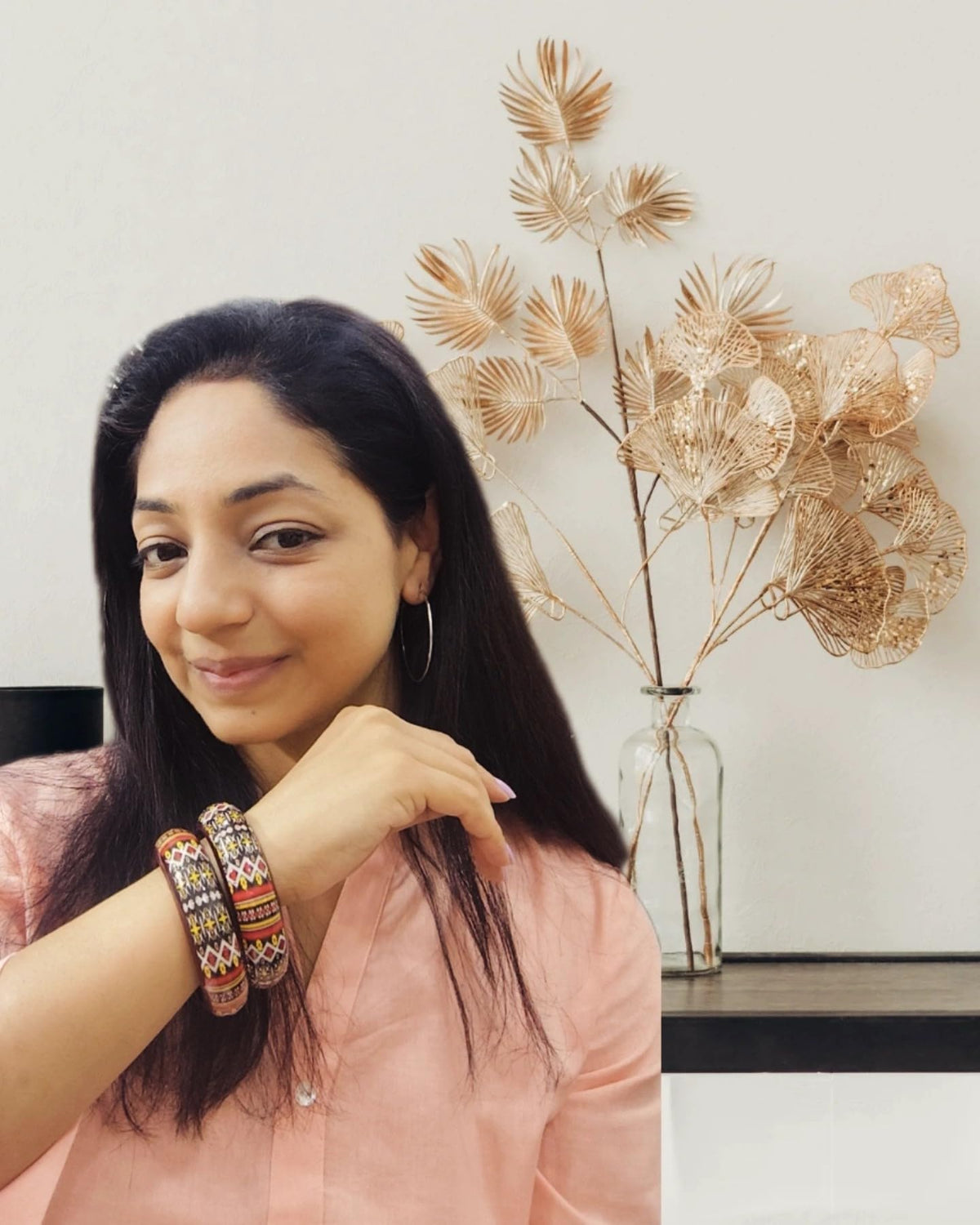 Swara Creations Traditional Handmade Multicolor Wooden Bangle set for Women and Girls(2pcs)(2-6)| Perfect for Daily and Office use