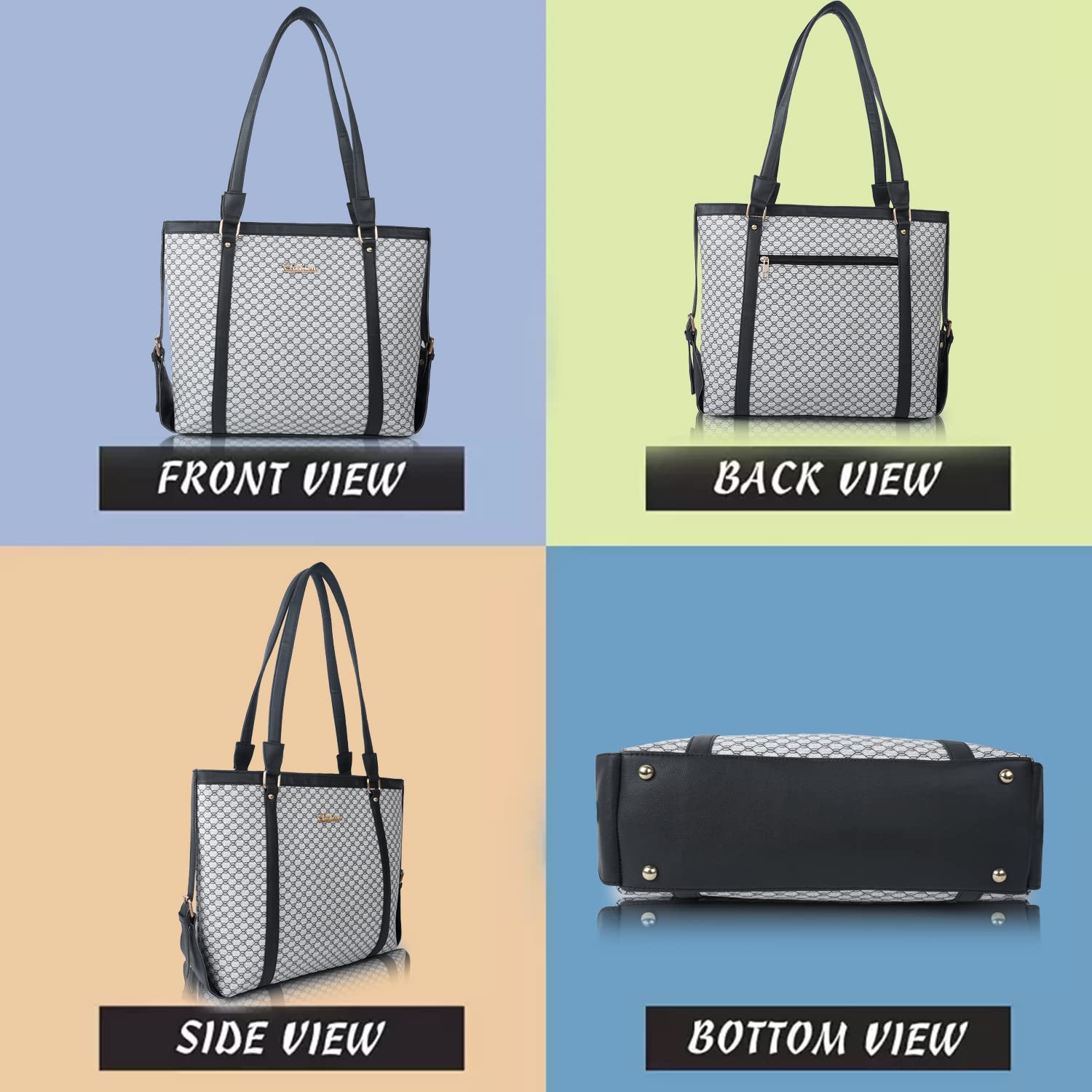 Lookout Fashion Luxe Tote Handbag (fit 15.6 inch laptop) (White)