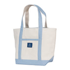 AQVA Premium Cotton Eco friendly Canvas Mini Tote Bag, Multipurpose Handbag/Shoulder Bag For Shopping, Travel, Grocery, Work, Beach, Office, College (Sky Blue)