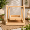Goody Woody 1 Pc Foldable Wooden Swing Jhula for Laddu Gopal