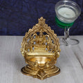 ARTVARKO Gajlaxmi Elephant Idol for Pooja Brass Oil Diya Deepam for Home Decor Puja Decorative Deepak Temple Gift Decor 4 Inch