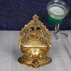 ARTVARKO Gajlaxmi Elephant Idol for Pooja Brass Oil Diya Deepam for Home Decor Puja Decorative Deepak Temple Gift Decor 4 Inch