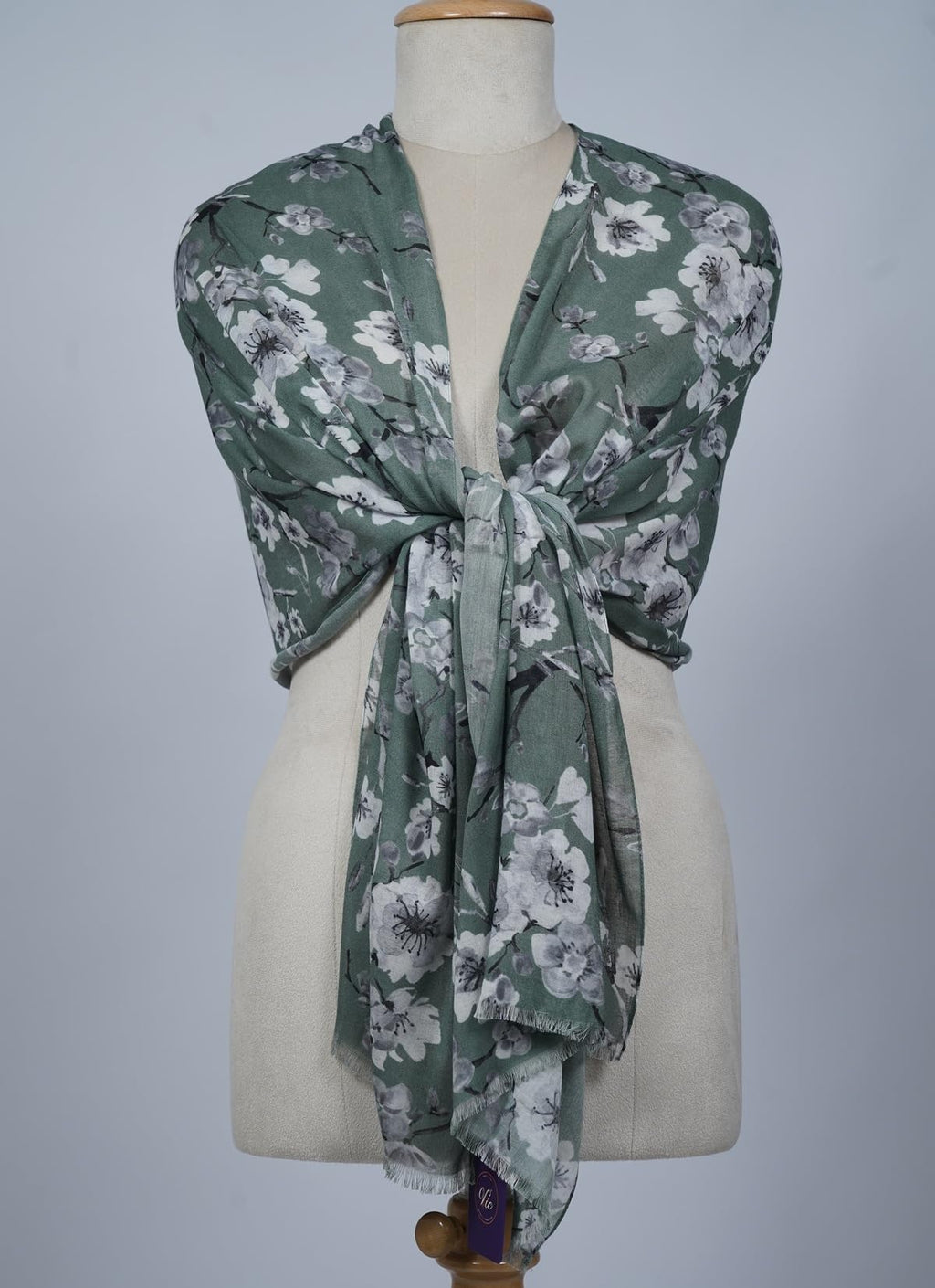 VIC Cotton Modal Digital Print Scarf for Women | Digital Print Designer Stole | Soft Lightweight Luxury Wrap | Premium Cotton Modal Blend | 55 x 170 cm | VIC-SM-DP5517 (Soft green floral)