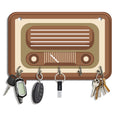 Artvibes Unique Stylish Wooden Key Holder for Wall Decor with Stylish Stainless Steel 5 Hooks Beautiful Key Organizer for Home Decoration(KH_802N)