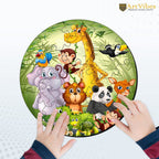 Artvibes Wooden Premium Wild Funny Animal Puzzles for Kids | Jigsaw Puzzles for Kids Age 2 and 3 | 19 Piece Puzzles | Toddlers Wooden Puzzle | Fun Learning Brain Booster for Little Champions (PZ_708N)