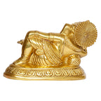 ARTVARKO Brass Ganesh Resting Statue Murti Ganesha Idol Vinayak Ganpati for Home Entrance Décor Temple Puja Gift 6 Inch