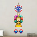 Artvibes Buddha Serenity Wall Hanging with Evil Eye Protection Charms | Spiritual Decorative Hanging for Meditation | Yoga and Prayer Rooms | Wooden Home Decor Accent for Living Room (WH_85100N)