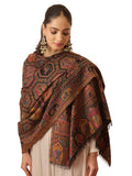 Pashmoda Women Darbari Kaani Wool Blend Kashmiri Shawl (Size: 40x80in, 101x203cm) RSS41