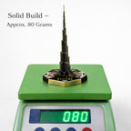 Burj Khalifa Miniature Showpiece, Premium Metallic Finish, 19 cm Architectural Model, Decorative Collectible for Home and Office (Design 2)