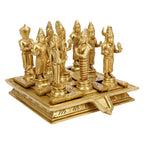 ARTVARKO Brass Navagraha Statue Nine Plant Kundli Navgraha Puja to Remove The Negative Effects of The Malefic Planets 7 Inch