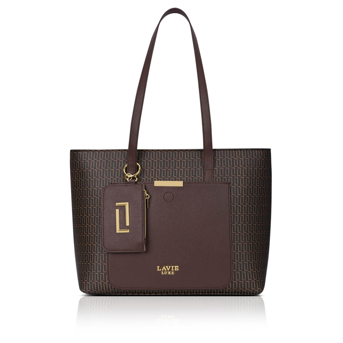 Lavie Luxe Women's Monogram Bliss Tote Handbag | Tote Bag For Work | Ladies purse | Stylish Shoulder Bag | Gift For Women
