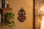 KridayKraft Metal Nazar Battu with Naag Ganesha for Evil Eye Protection and Nazar Suraksha, Suraksha Kawach Mask for Home, Office Wall & Door Hanging Decor, Vastu Showpiece (Copper)