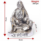 KridayKraft Shirdi Sai Baba Metal Statue,Sai Baba Idol Murti for Car Dashboard & Home,Office Decorative Showpiece Figurines,Religious Idol Gift Article...