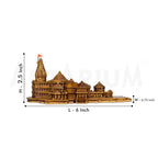 Artarium Ram Mandir Ayodhya Model for Home Temple (Length: 6 Inch), Resin Ram Lalla Temple Replica Decorative Showpiece for Pooja Room, Mandir, Home Decor & Spiritual Gift
