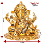 KridayKraft Metal Ganesha Statue,Ganesh Idol Sculpture Good Luck & Success for Home Pooja,Lord Ganesha murti for Gift...