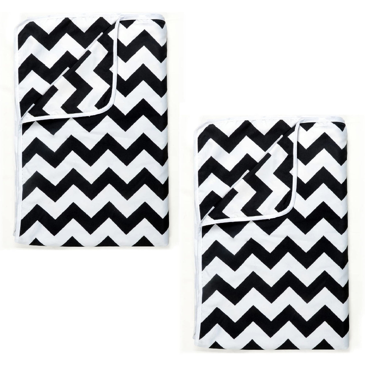Divine Casa Polyester All-Weather 120 GSM Printed Lightweight Reversible Design Set of 2 Single Bed AC Dohar Blanket - Black and White Kafalo
