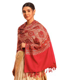 Pashmoda Women Ornate Harmony Fine Wool Nalki Embroidered Stole (Size : 28x80in, 71X203cm) EMST03