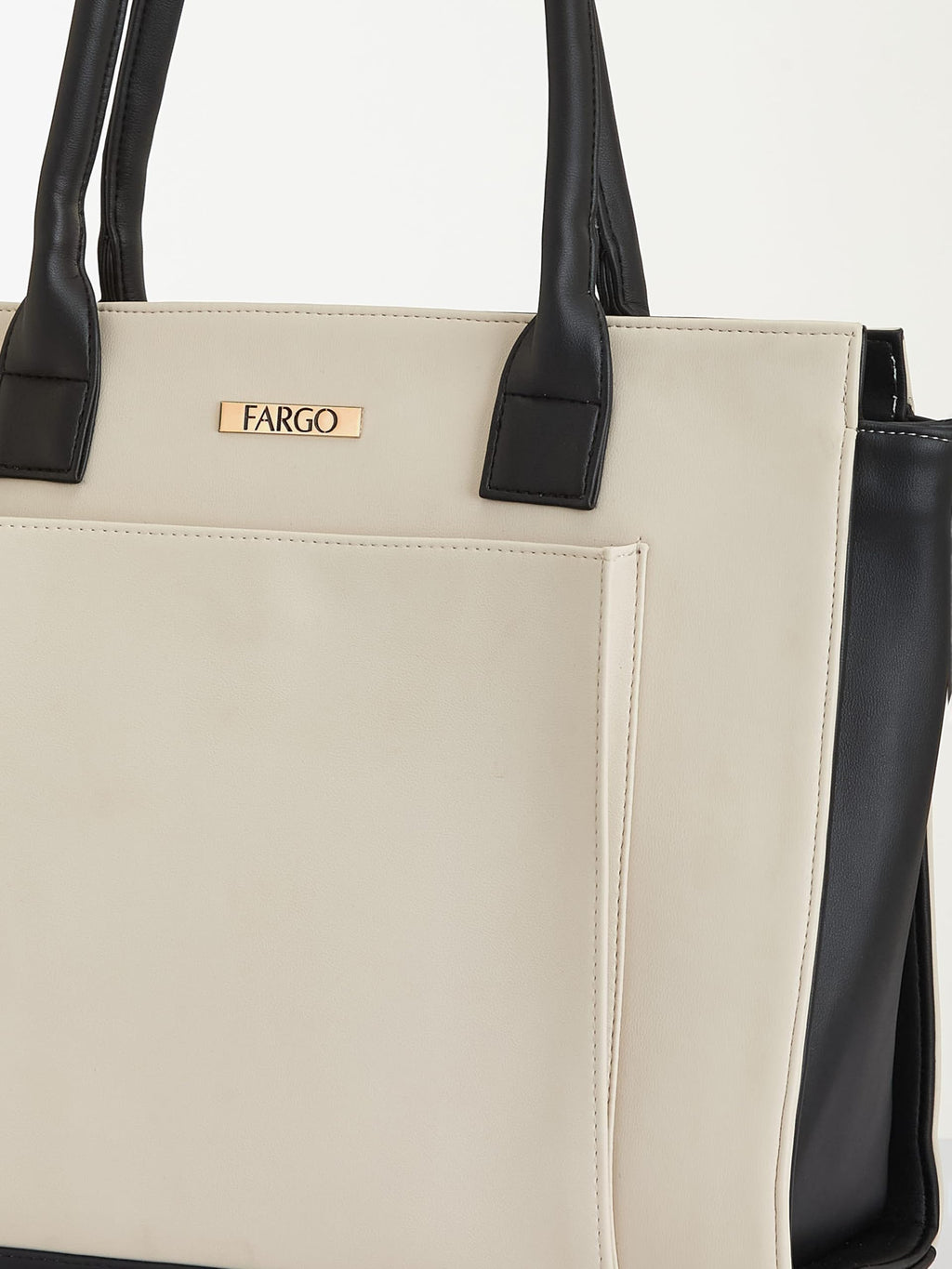 Fargo Amara Vegan Leather Tote Bag for Women | Laptop Compartment, RFID Pockets, YKK Zipper, Large Office Handbag | Shoulder Bag for College & Daily Use | Made in India (Ivory)