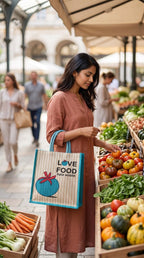 NEXUS Love Food Re-usable Jute Bag
