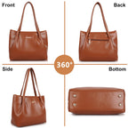 SPOTIC Synthetic Leather Premium Tote Handbag for Women – Elegant Large Shoulder Bag for Office, Work & Daily Use
