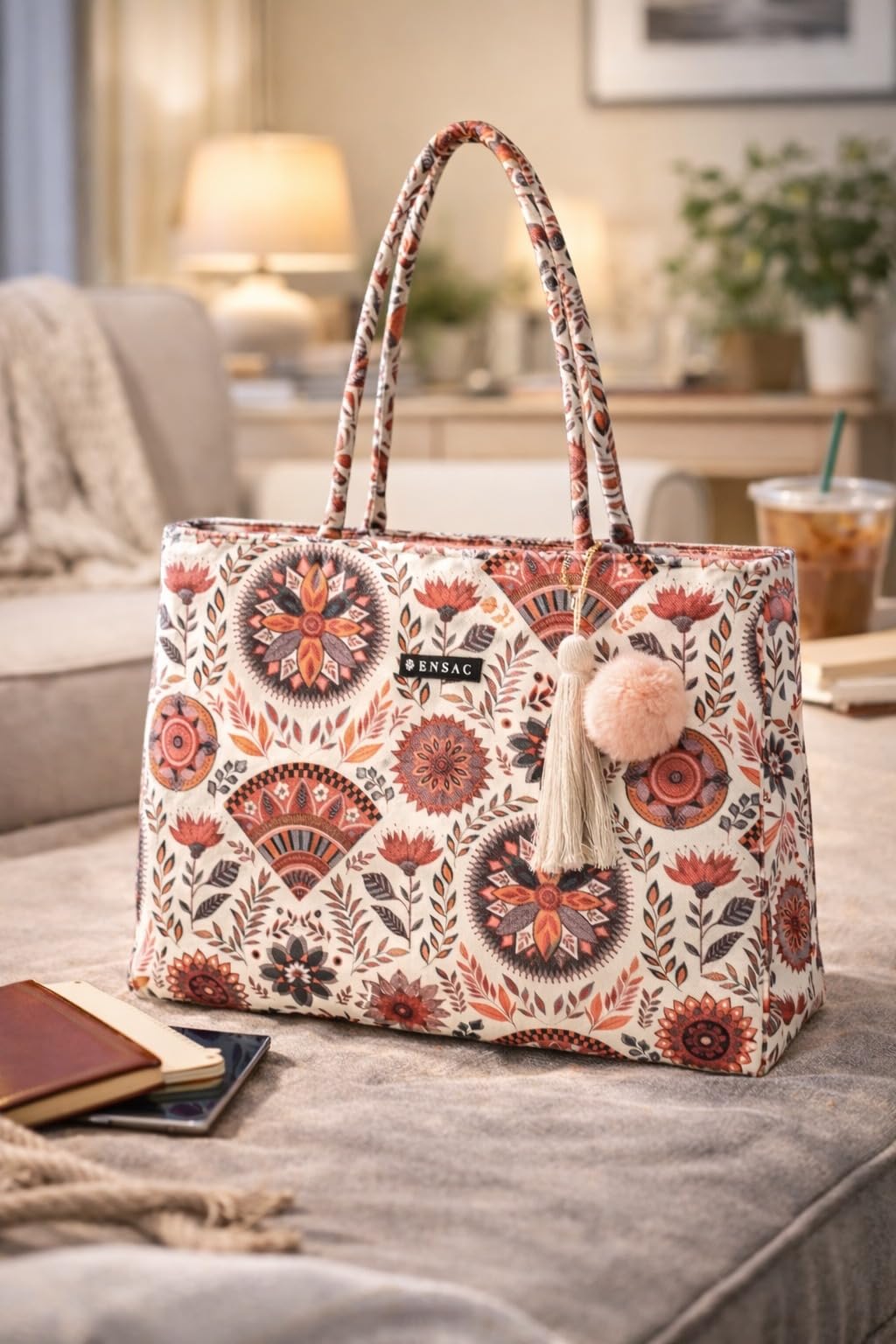 ENSAC Tote Bags For Womens Big Purses And Handbags Ladies Big Shoulder Bag Premium Large Capacity Tote Bag for Girls Elegant Casual Office & College Bag Spacious Handbag With Inner Pockets
