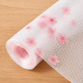 ESPERO Fridge Mats, Kitchen Mat EVA Food Grade Multipurpose Washable Anti Slip Mat/Sheet for Fridge, Shelf Liners for Kitchen Shelves, Table, Kitchen Drawer mat - 300 x 45 cm (Pink Flower) Kafalo