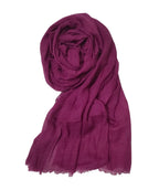 Iba & Isba Women's Plain Crinkled Scarves, Stoles, Hijab (76 x 36 inch) (Raisin)