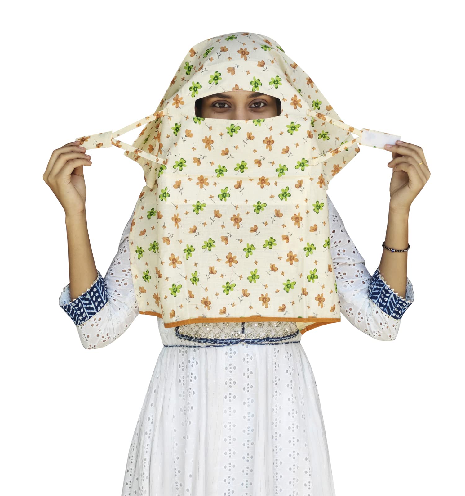 Switchon Export quality Cotton Innovative scarf with closer 4 inch velrco- Multi (Multicolor9)