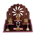 Lyrics Creation Fully Handmade Beautiful Wooden Home and Office Temple/Pooja Mandir(28 x 28 x 26 cm) (Dark Brown 3)