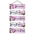 Artvibes You Are Loved You Are Enough Decorative Wall Hanging Ornaments | Quotes Decor Item | Wall Poster | Office Decor | Inspirational Quotes Wall Art | Mdf Wall Decoration | Gift Items (WH_6209N)