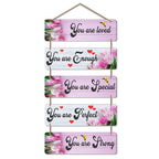 Artvibes You Are Loved You Are Enough Decorative Wall Hanging Ornaments | Quotes Decor Item | Wall Poster | Office Decor | Inspirational Quotes Wall Art | Mdf Wall Decoration | Gift Items (WH_6209N)