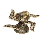 Artvarko Brass Om Swastik Diya Oil Lamp for Home Gallery Entrance Temple Decor Diwali Decorative Table Deepak Deepam Gift.(Small 7x7x4 cm)