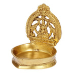 Artvarko Solid Pure Brass Gajlaxmi Oil Diya Large Deepam for Home Decor Puja Decorative Deepak Temple 6 Inch