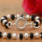 Njels 925 Silver Nazariya for Baby Boy and Baby Girls | New Born to 3 years Age | 5.5 Inch Plus 1.0 Inch Extension Chain | 925 Stamped Silver Bangles for Baby Girl