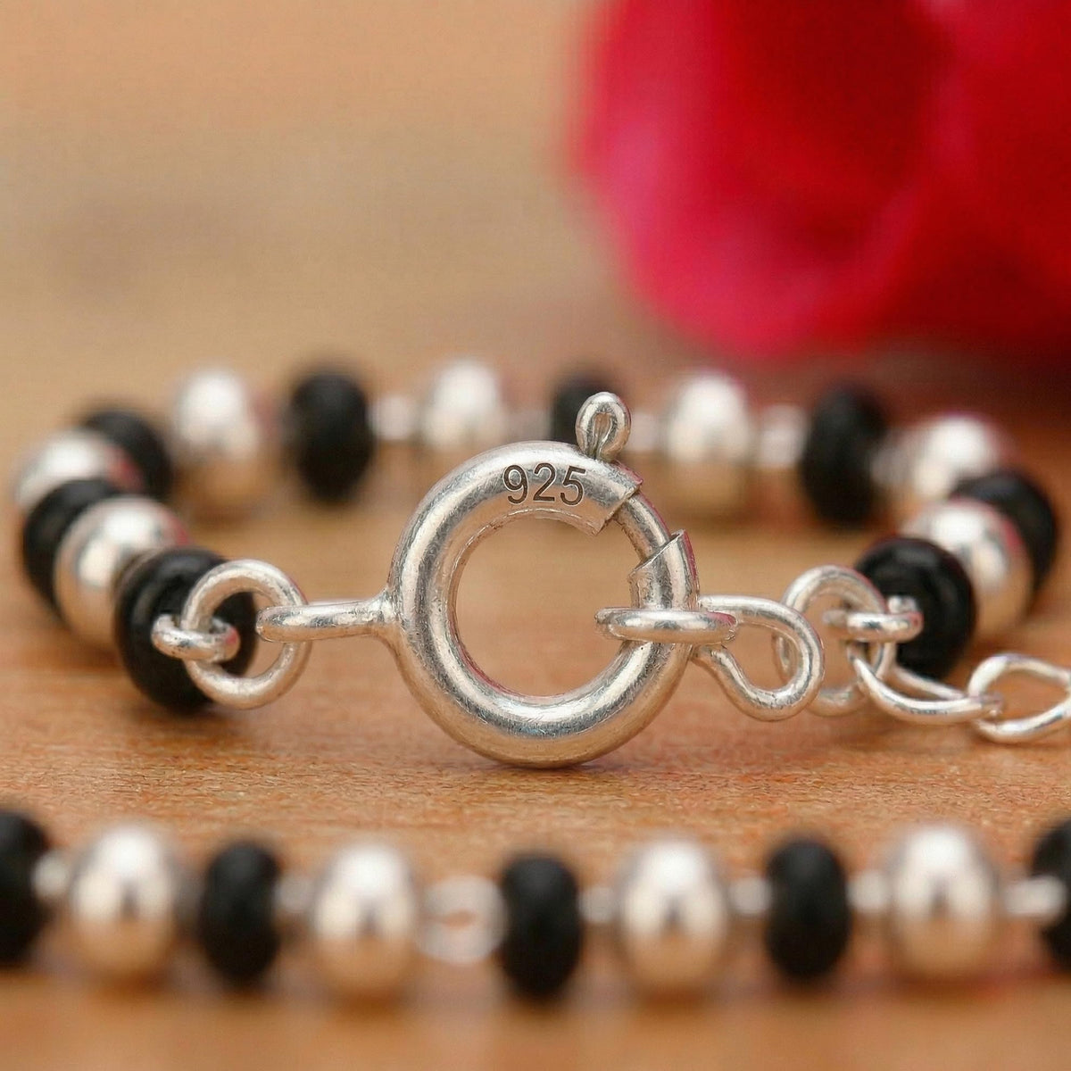 Njels 925 Silver Nazariya for Baby Boy and Baby Girls | New Born to 3 years Age | 5.5 Inch Plus 1.0 Inch Extension Chain | 925 Stamped Silver Bangles for Baby Girl