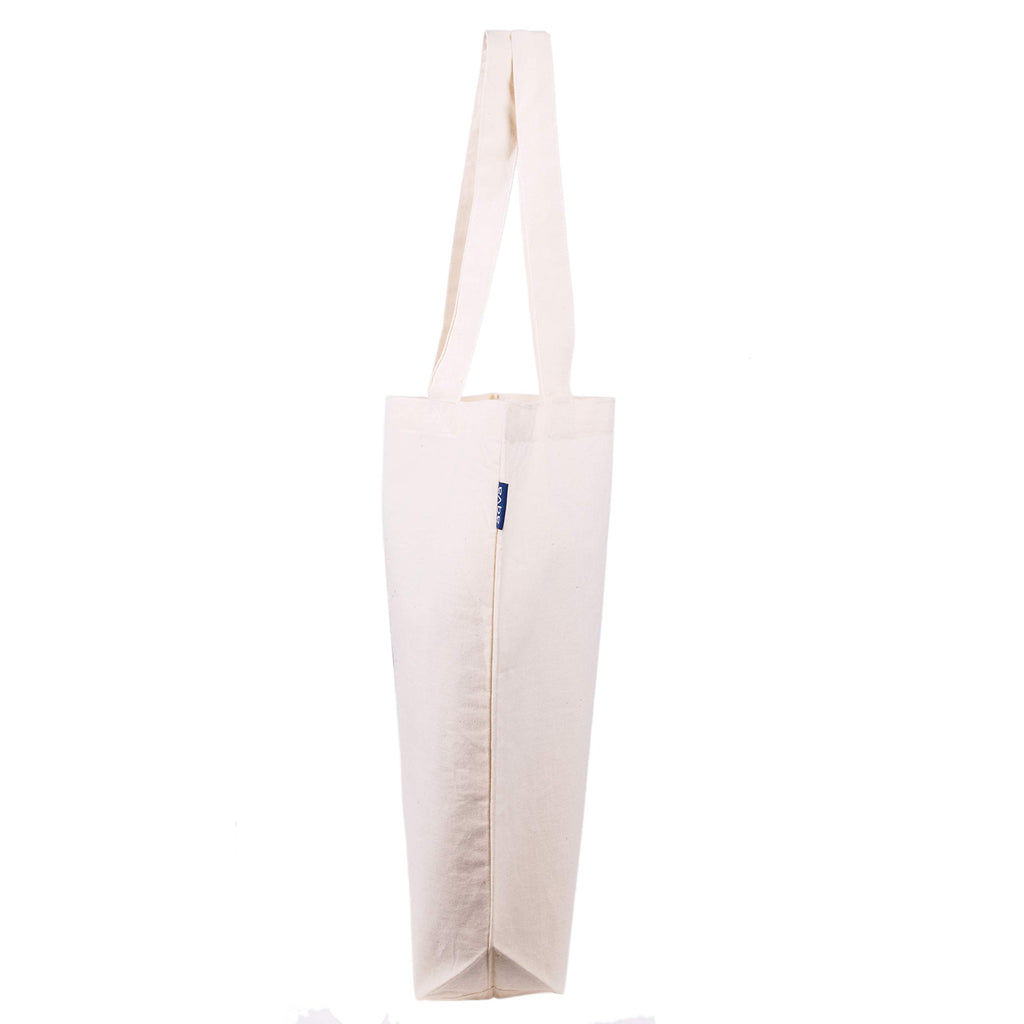 AQVA Blue Bag Collection - Cotton Canvas Tote bag, Reusable Grocery Bag, Cute Bags, Printed Cotton Shopping bag, Beach bags, Gift bags, (Empire State)
