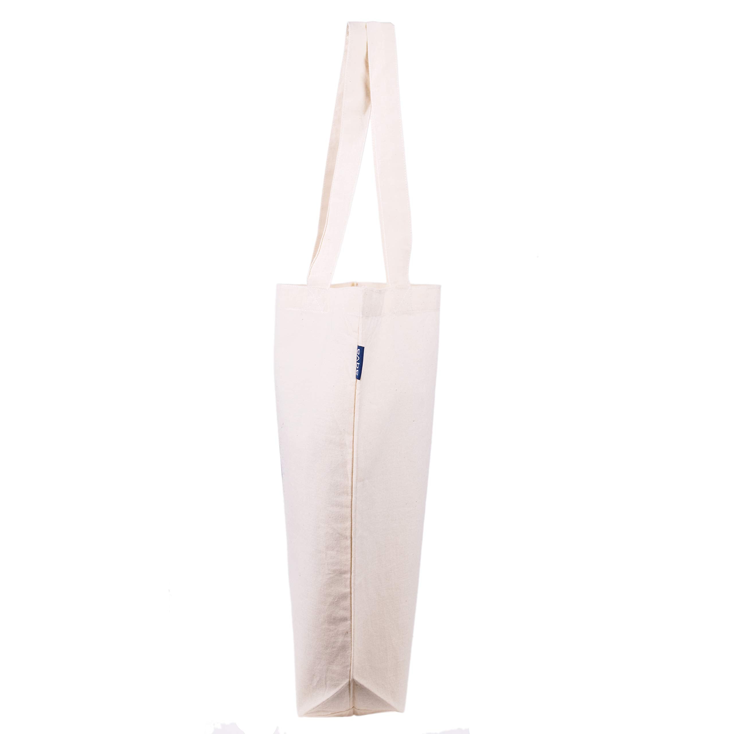 AQVA Blue Bag Collection - Cotton Canvas Tote bag, Reusable Grocery Bag, Cute Bags, Printed Cotton Shopping bag, Beach bags, Gift bags, (Empire State)