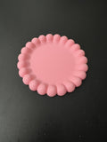 SaSi Labs Bubble Edge Decorative Tray, Pink, Aesthetic Jewelry & Vanity Organiser for Candles, Keys, Perfumes & Accessories, Modern Home Decor, 14.5 cm