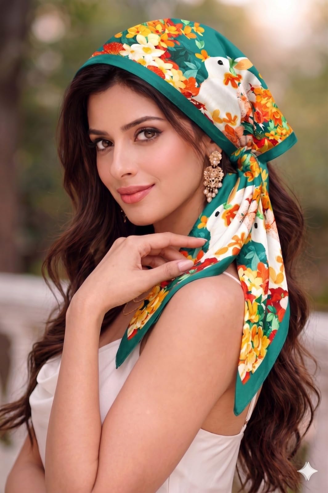 Wirkqeez Silk Head Scarf for Women – Luxury Satin Silk Hair Scarf, Soft Bandana Wrap for Sleeping, Hair Protection & Styling (Multicolor_05)