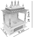 Kamdhenu Art and Craft Wooden Religious Home Temple (18 x 12 x 24 inch, Multicolour)