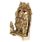 ARTVARKO Brass Ram Darbar Statue Shree Ram Ji Sita Laxman Hanuman Home Décor Puja Murti for Mandir Temple (Small Size -8x3x9 cm)